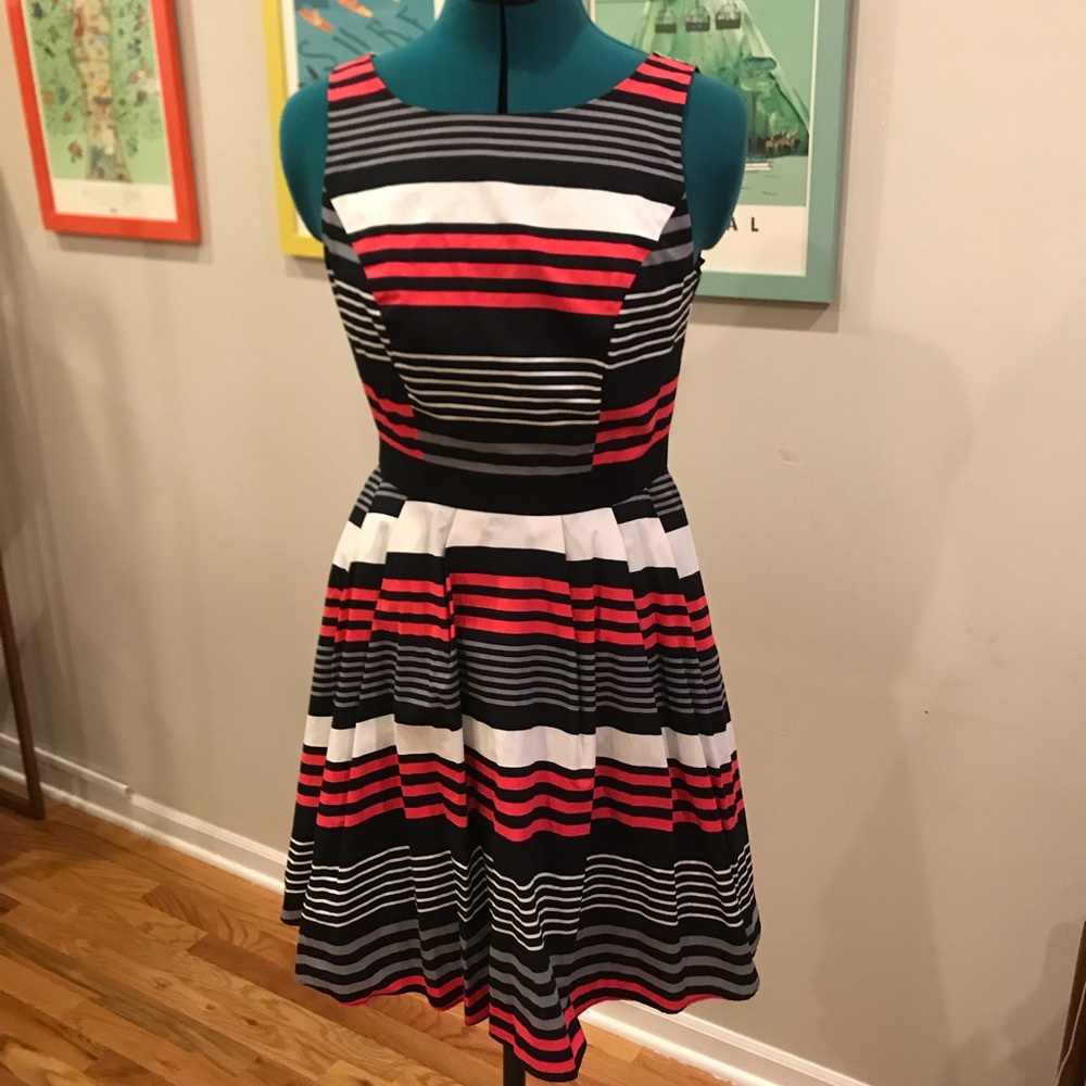 Fit and flare striped dress, purchased in London
